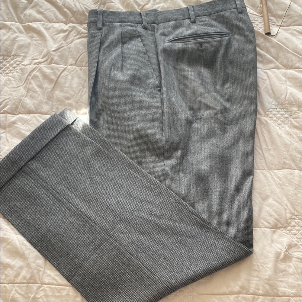 Gray Houndstooth Dress Pants by Incotex